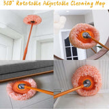 Sunflower Shape Cleaning Mop | 360° Rotating Extendable Microfiber