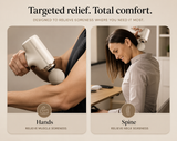 4-in-1 Rechargeable Massage Gun – Multi-Functional Deep Tissue Body Massager with 4 Massage Heads, Type-C Charging & Long Battery Life