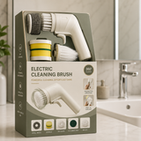 Electric Cleaning Brush With Multiple Attachments For Efficient Home Cleaning – 360° Rotating Scrubber With Sponge, Brush, And Steel Wool Heads