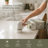 Electric Cleaning Brush With Multiple Attachments For Efficient Home Cleaning – 360° Rotating Scrubber With Sponge, Brush, And Steel Wool Heads