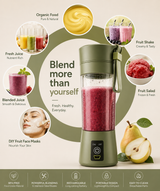 Portable Rechargeable USB Juicer Blender Bottle – Mini Electric Fruit Smoothie Maker