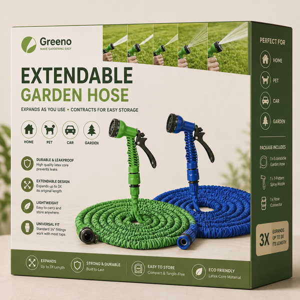 Magic Expandable Hose Pipe 50FT | Lightweight, Tangle-Free | 7-Mode Spray Gun
