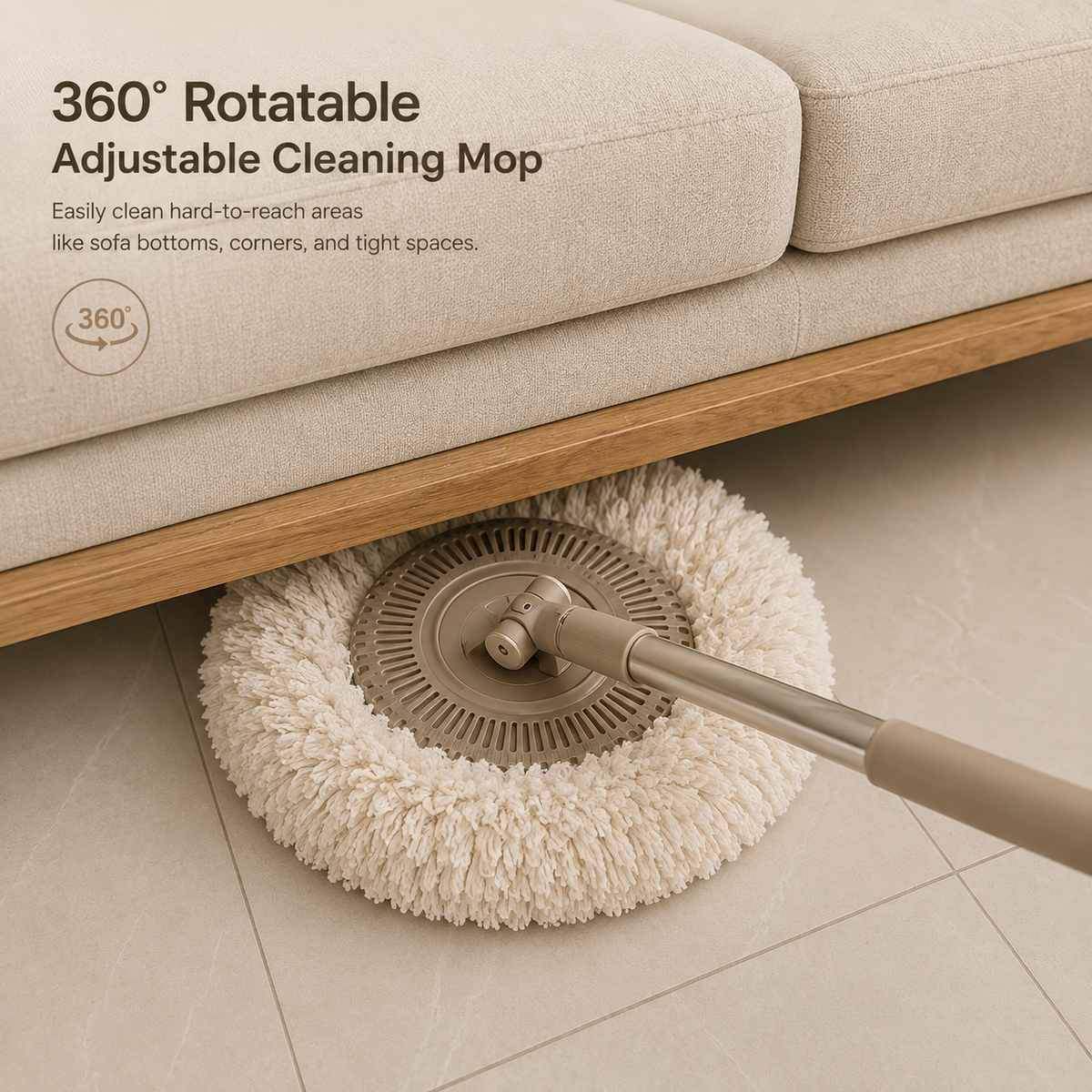 Sunflower Shape Cleaning Mop | 360° Rotating Extendable Microfiber