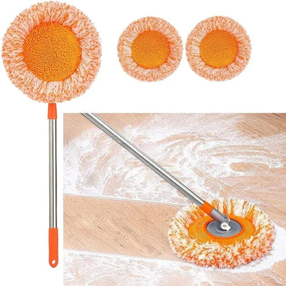 Sunflower Shape Cleaning Mop | 360° Rotating Extendable Microfiber
