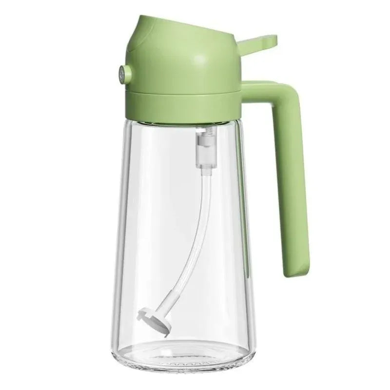 2-in-1 Glass Oil Spray Bottle & Dispenser with Pouring Spout | Kitchen Oil Mister for Air Fryer, BBQ & Cooking| 450ml