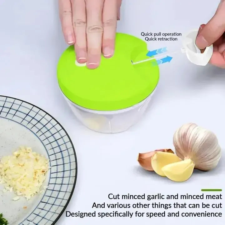 Spin Chopper 300ml ABS Plastic Multicolor Kitchen Essential